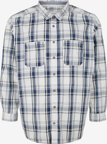 TOM TAILOR Men + Regular fit Button Up Shirt in White: front