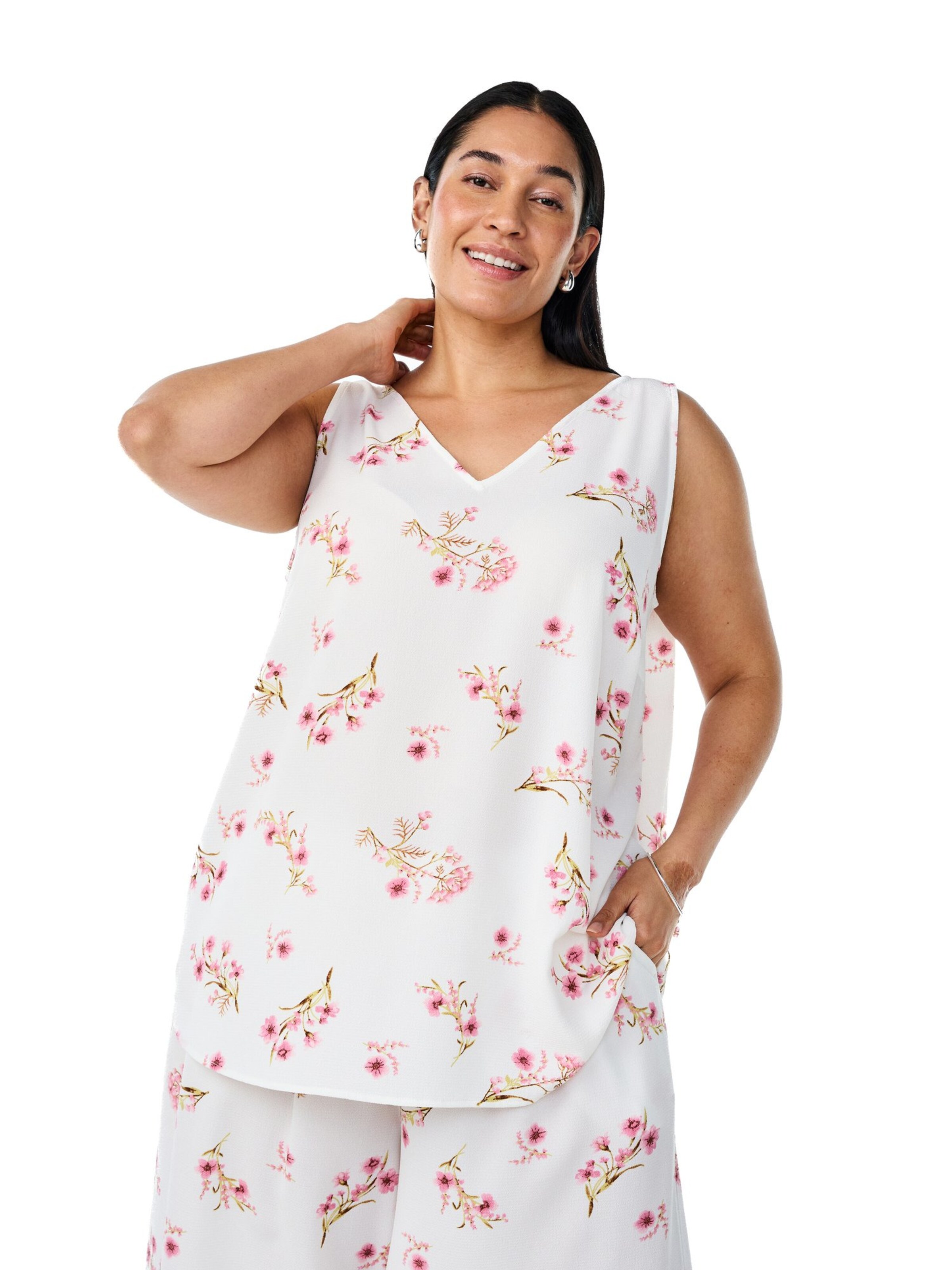 Haut 'Caanni' Zizzi en blanc : devant