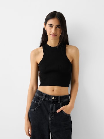 Bershka Top in Black: front