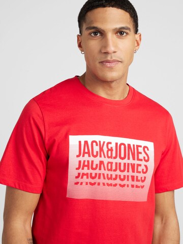 JACK & JONES Тениска 'FLINT' в червено