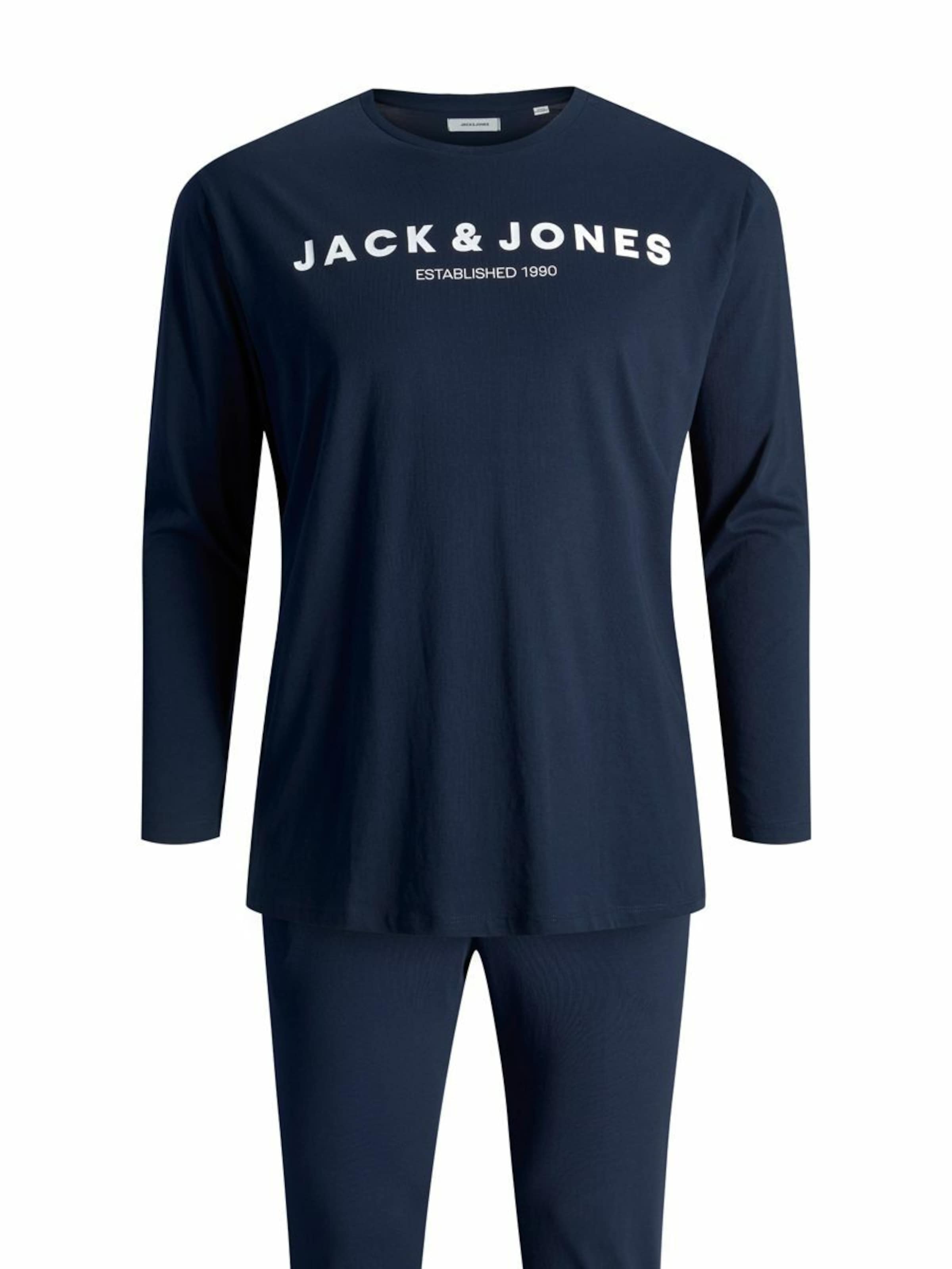 Homme Pyjama long Jack & Jones Plus en Bleu Marine 