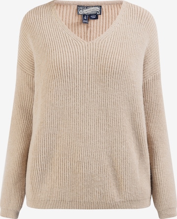 Pull-over 'Idem' DreiMaster Vintage en beige : devant