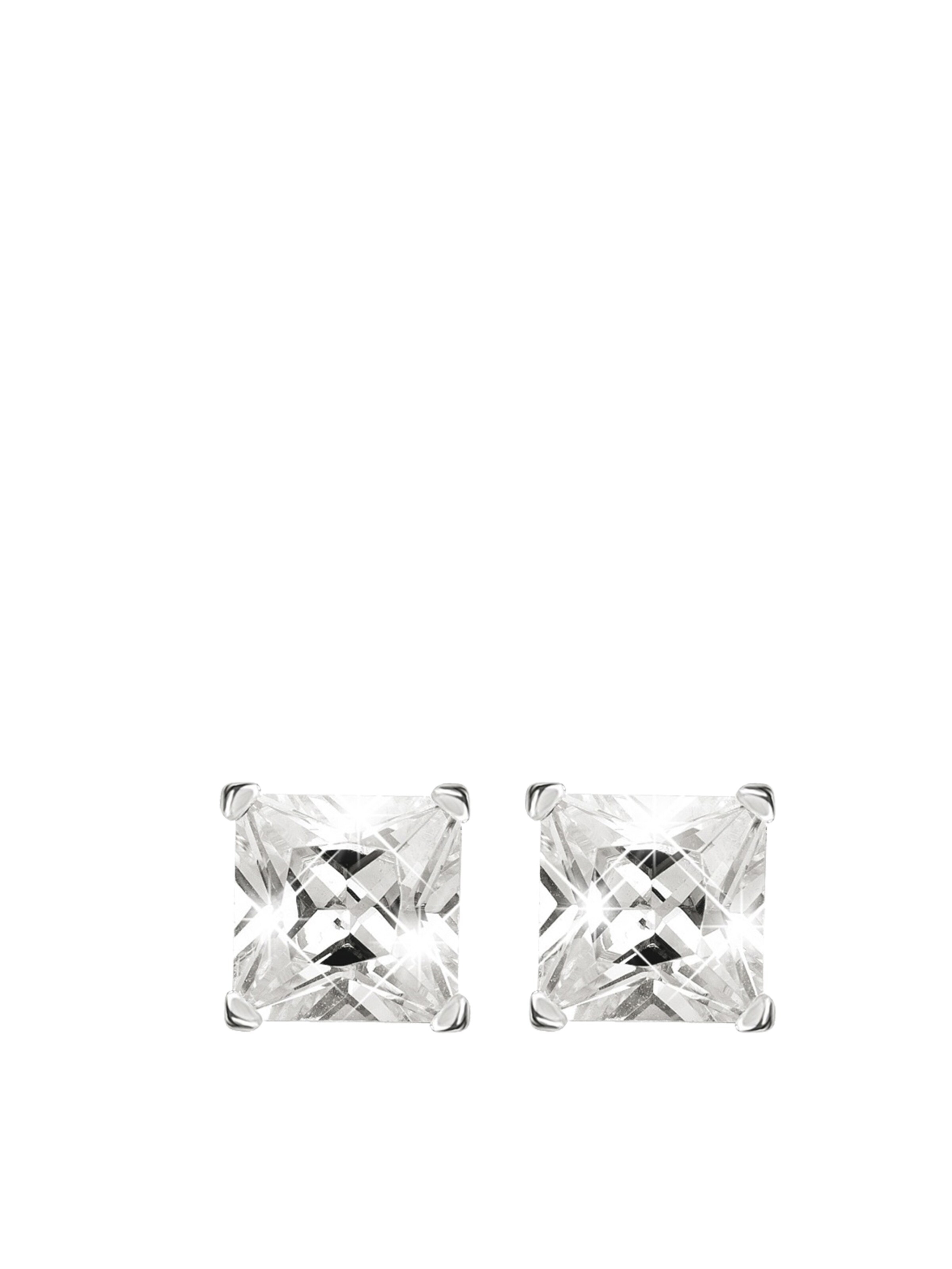 Lucardi Earrings 'High Class' in Silver: front