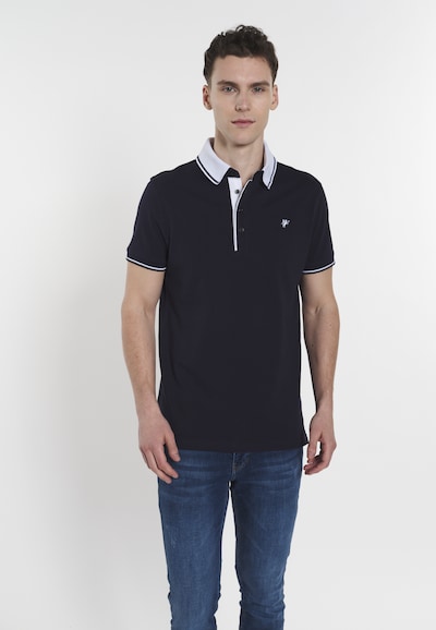 DENIM CULTURE T-Shirt 'Vasilis' en bleu marine / blanc, Vue avec produit
