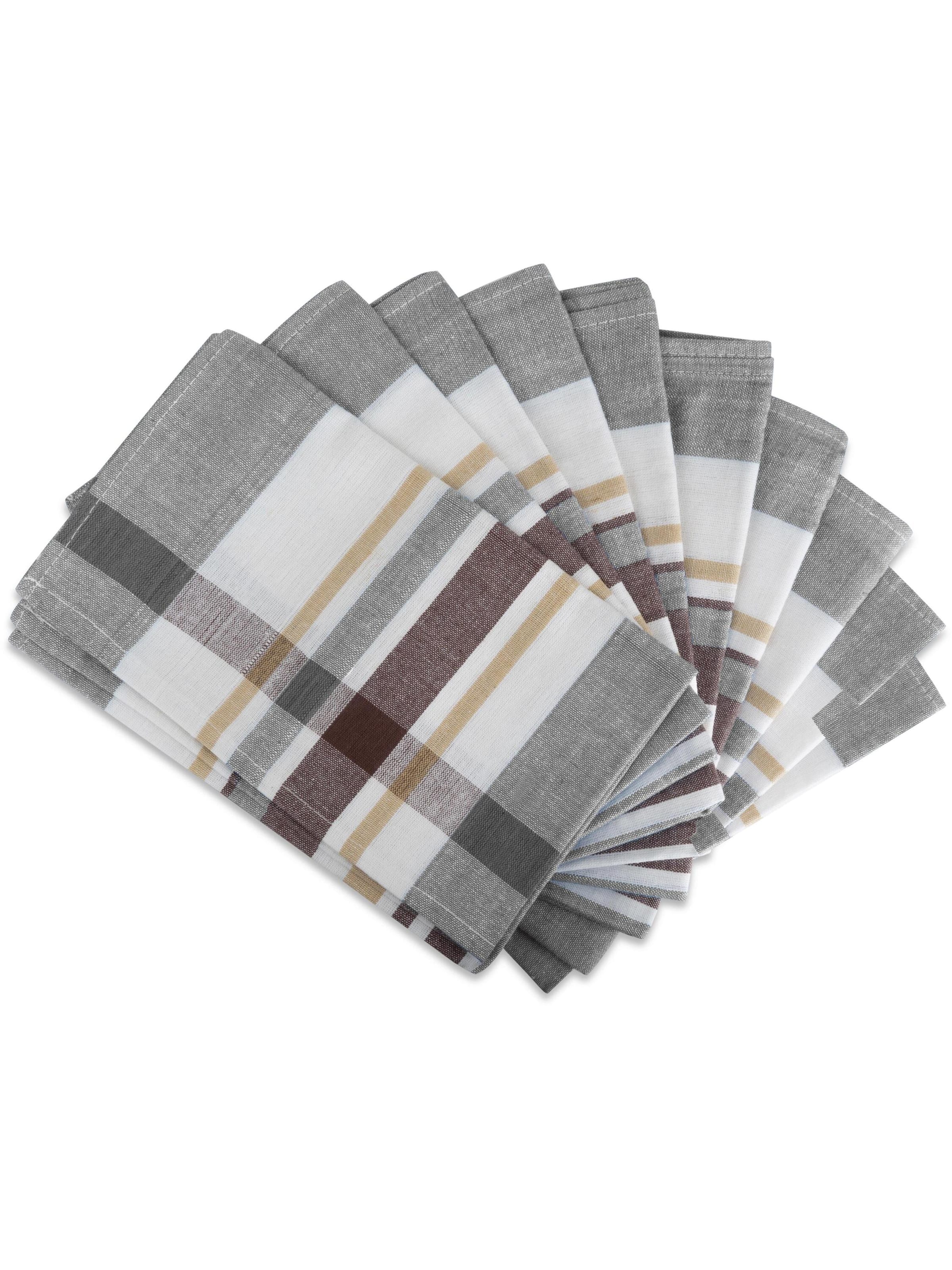 Aspero Vaatdoek 'Toffee Stripe' in Grijs: voorkant