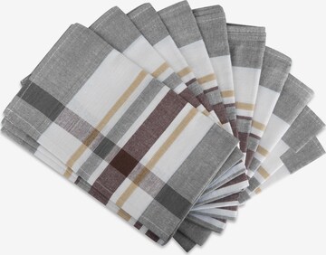 Aspero Dishcloth 'Toffee Stripe' in Grey: front