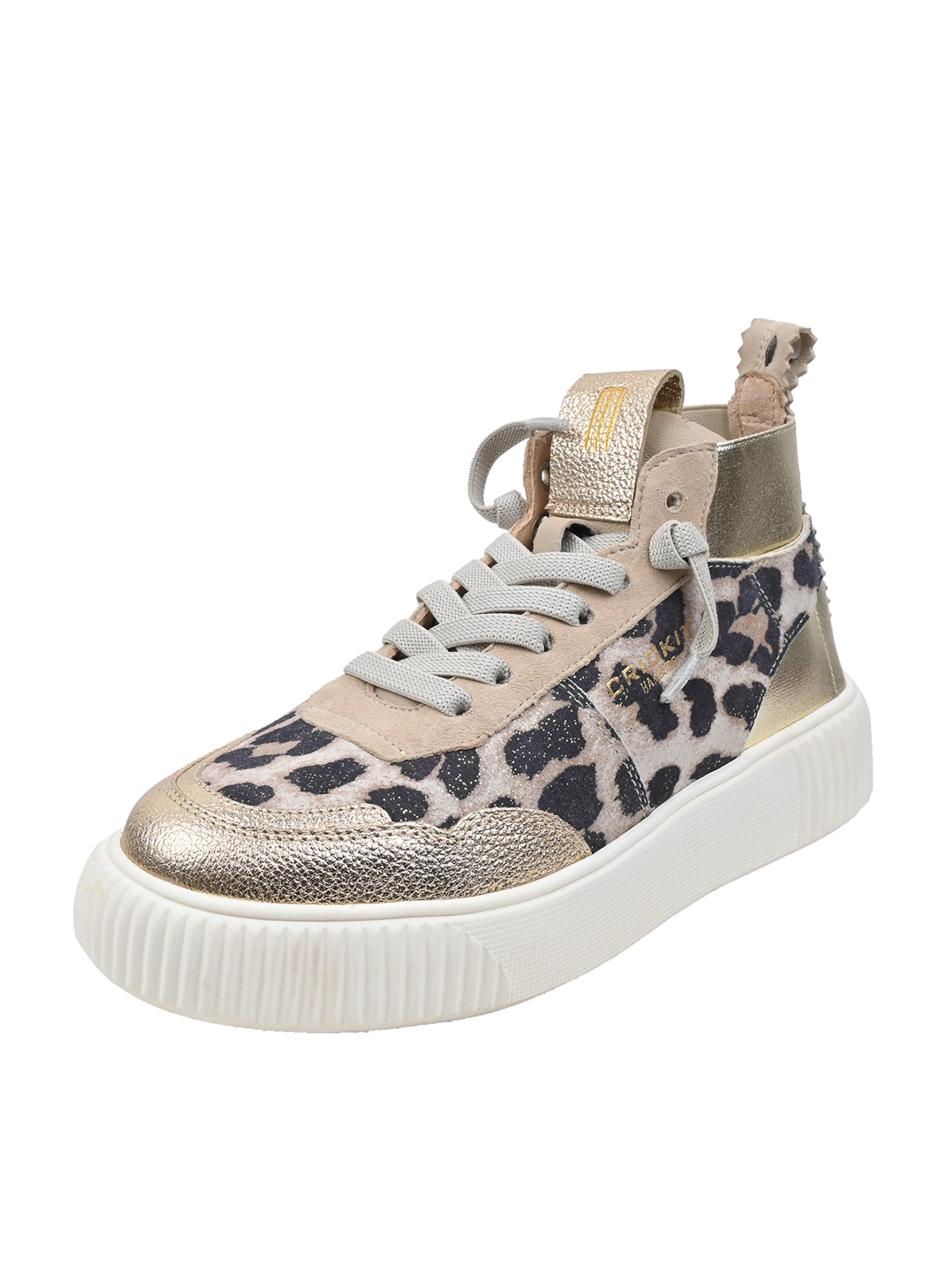 Crickit Sneakers hoog ' REBEKA ' in Goud: voorkant