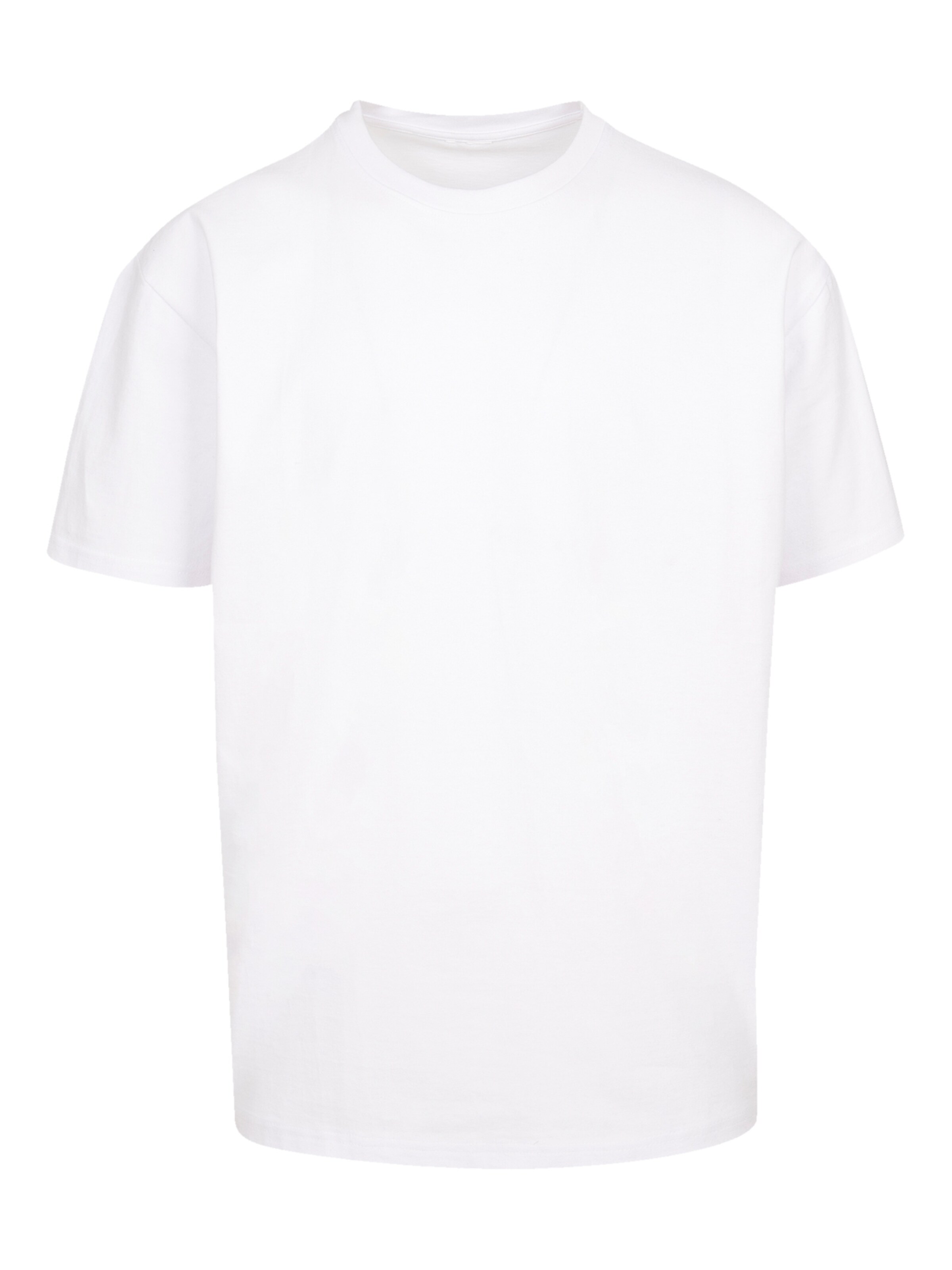 T-Shirt 'Oysters And Champagne' F4NT4STIC en blanc : devant