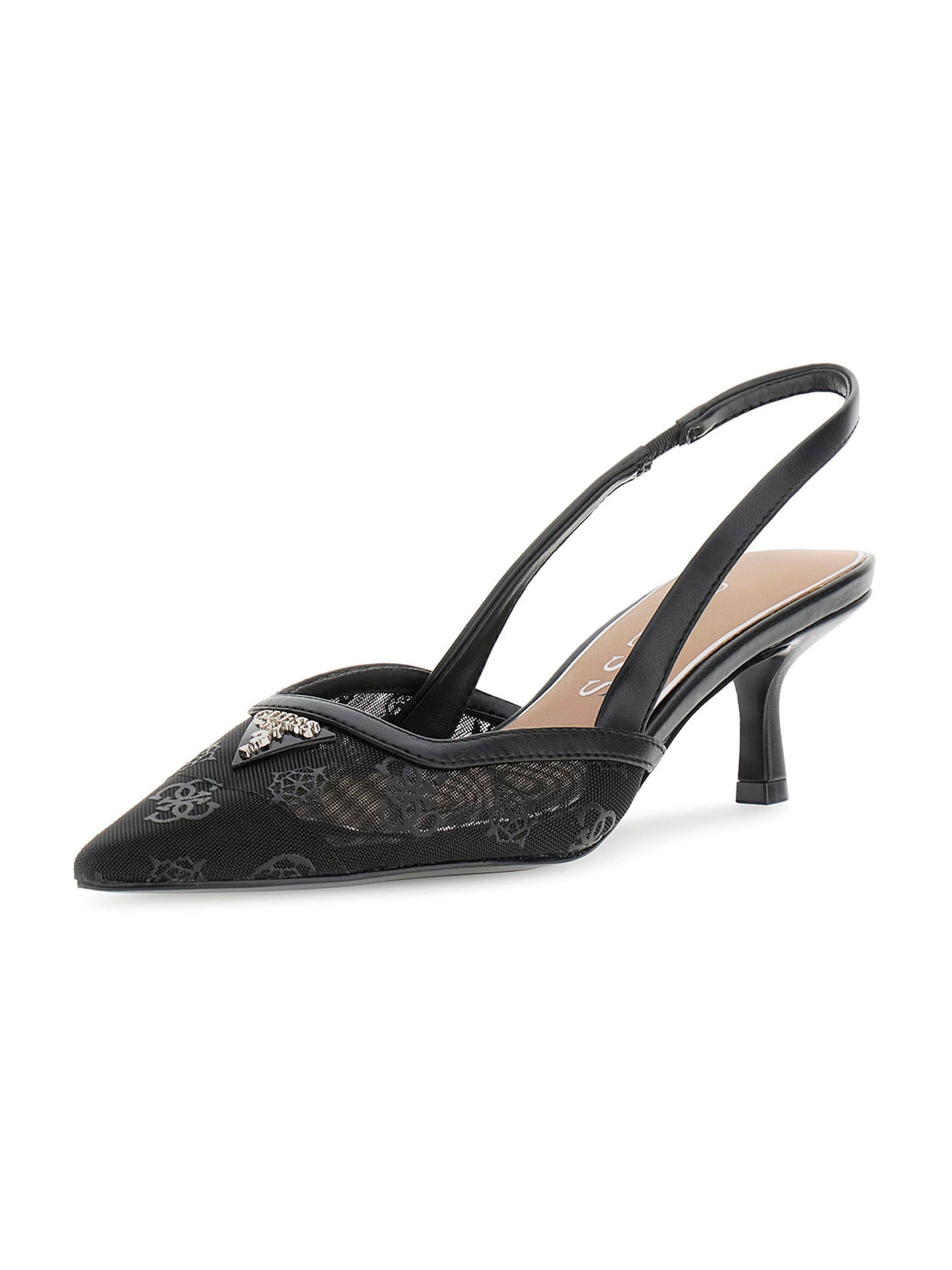 GUESS Лодочки с открытой пяткой 'YANNO' в Черный: спереди