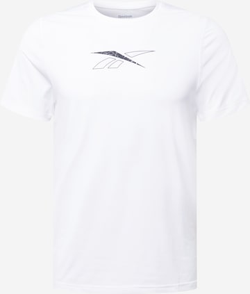 T-Shirt fonctionnel 'Workout Ready' Reebok en blanc : devant