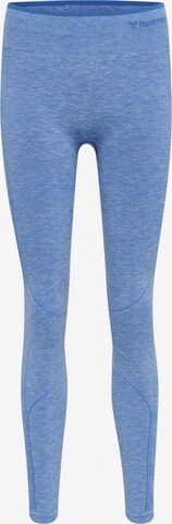 Skinny Pantalon de sport Hummel en bleu : devant