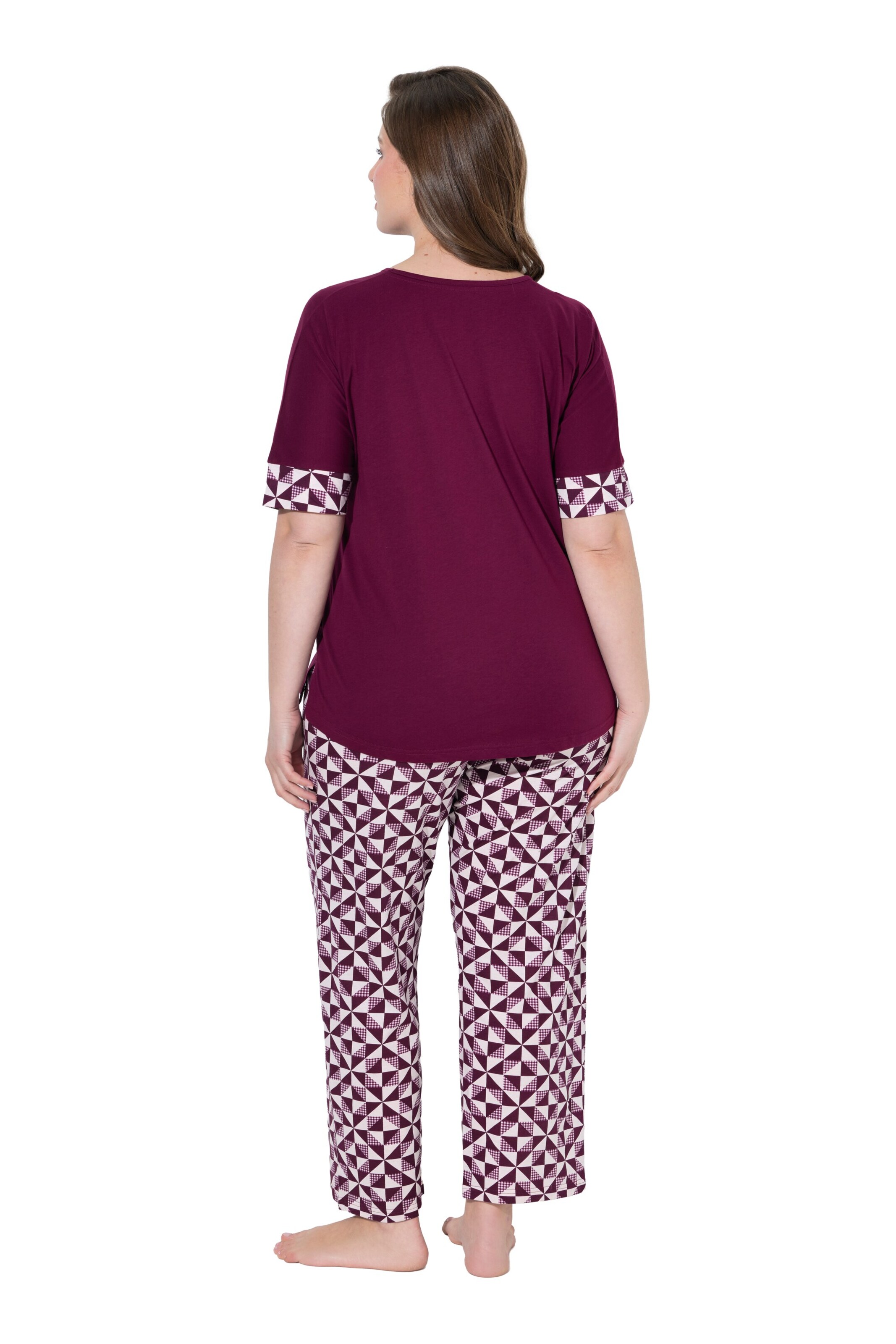 Ulla Popken Pyjamabroek in Rood