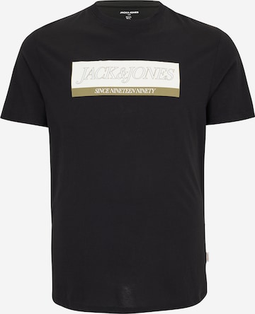 T-Shirt 'JORINWOOD' Jack & Jones Plus en noir : devant