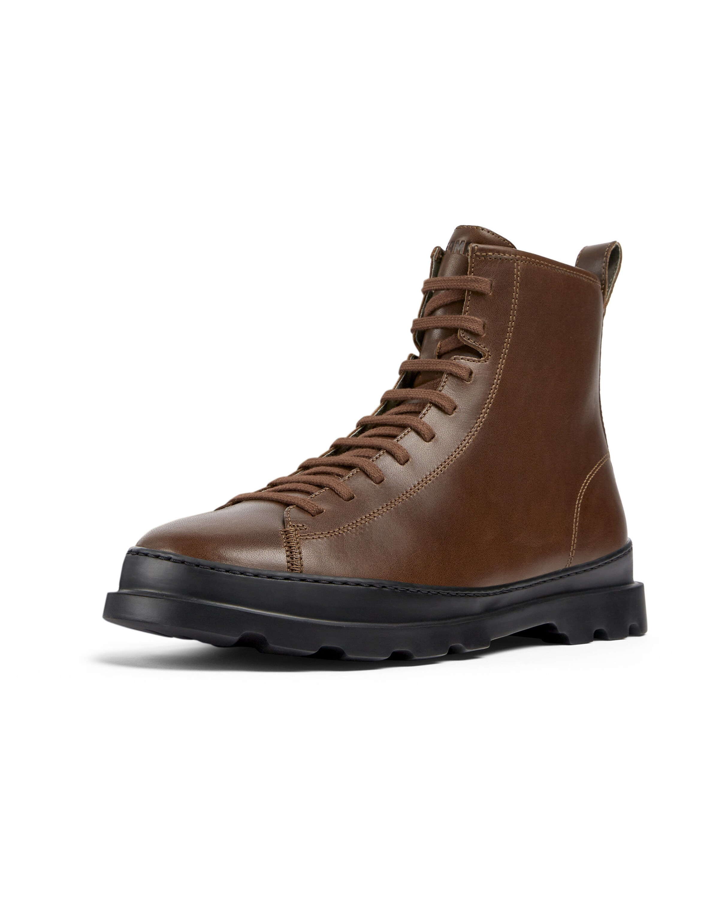 Bottines à lacets ' Brutus ' CAMPER en marron : devant