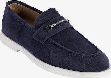 Desa Mocassins 'DESA Herren-Wildlederslipper mit Metalldetails' in Blauw: voorkant