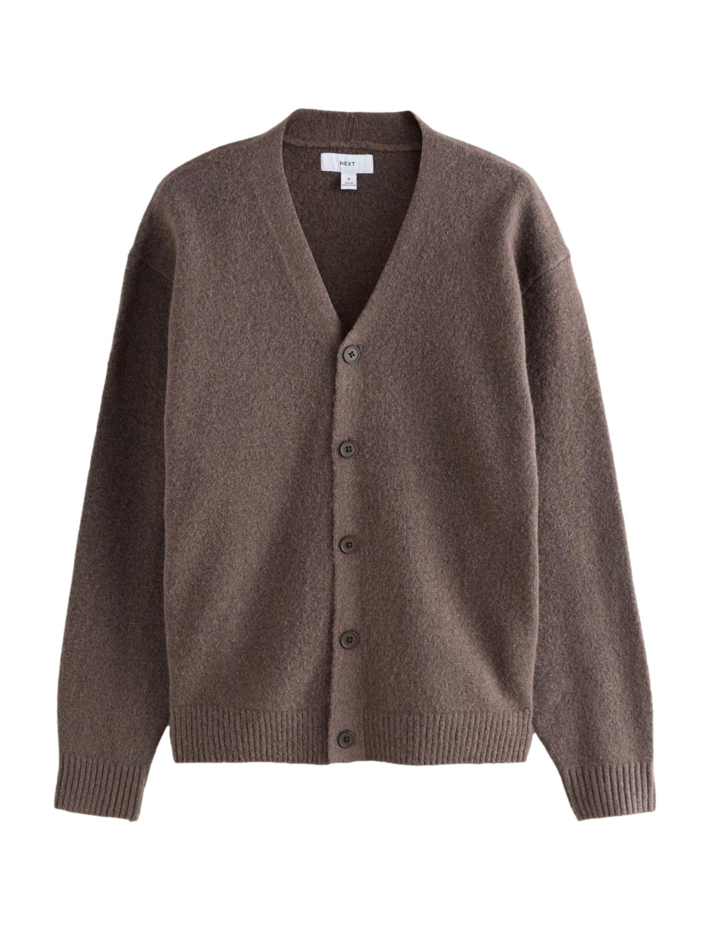 brūns Next Adīta jaka: no priekšpuses