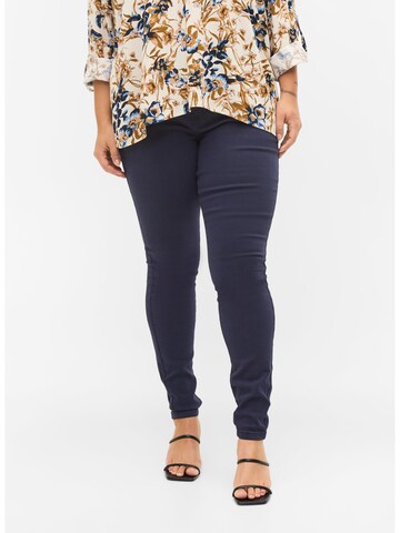 Skinny Jeans 'Amy' de la Zizzi pe albastru