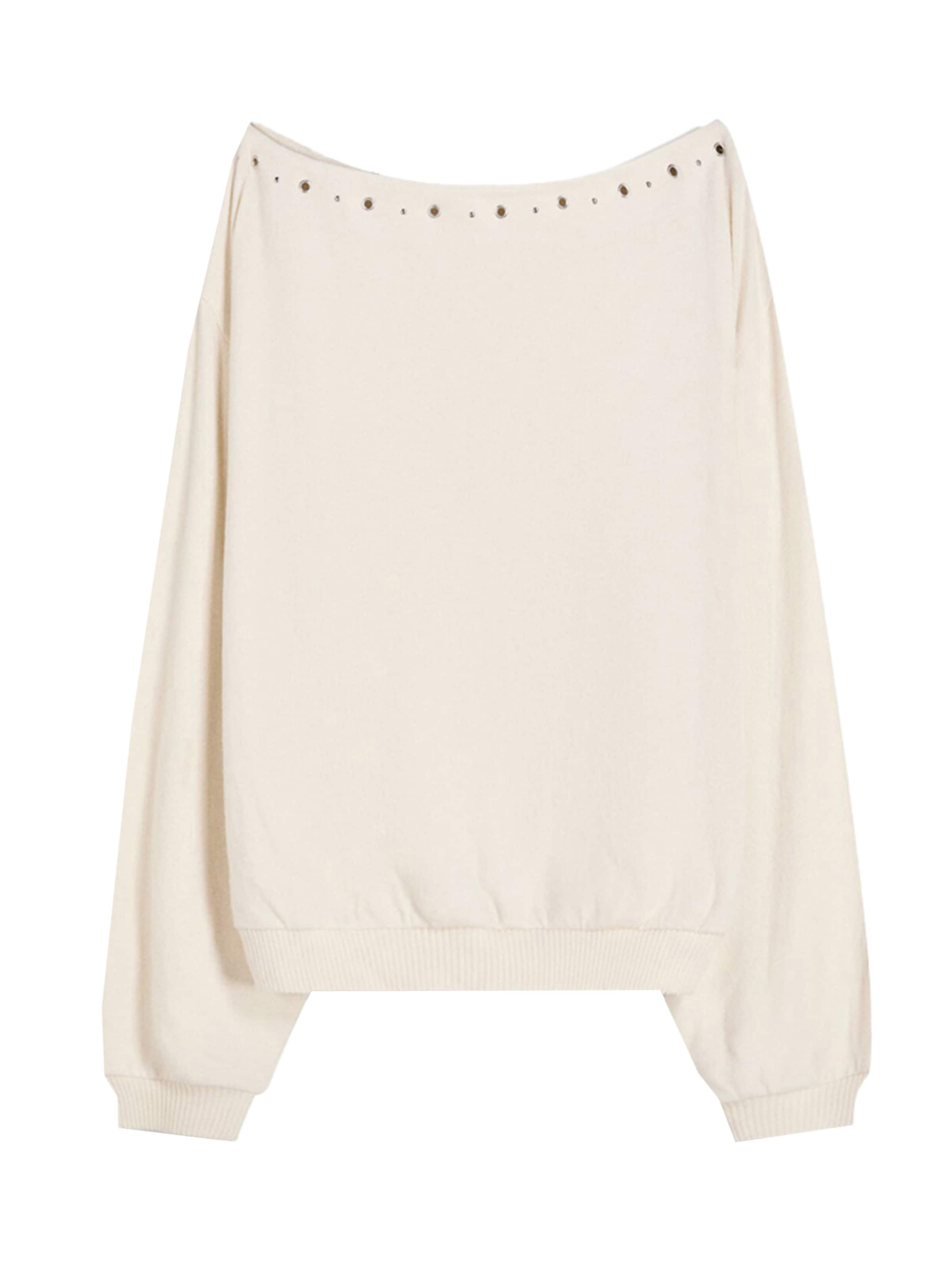 Bershka Tréning póló - bézs: elől