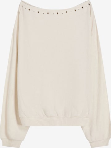 Bershka Sweatshirt in Beige: Vorderseite