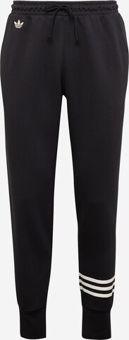 ADIDAS ORIGINALS Zwężany krój Spodnie 'Adicolor Neuclassics' w kolorze czarny: przód