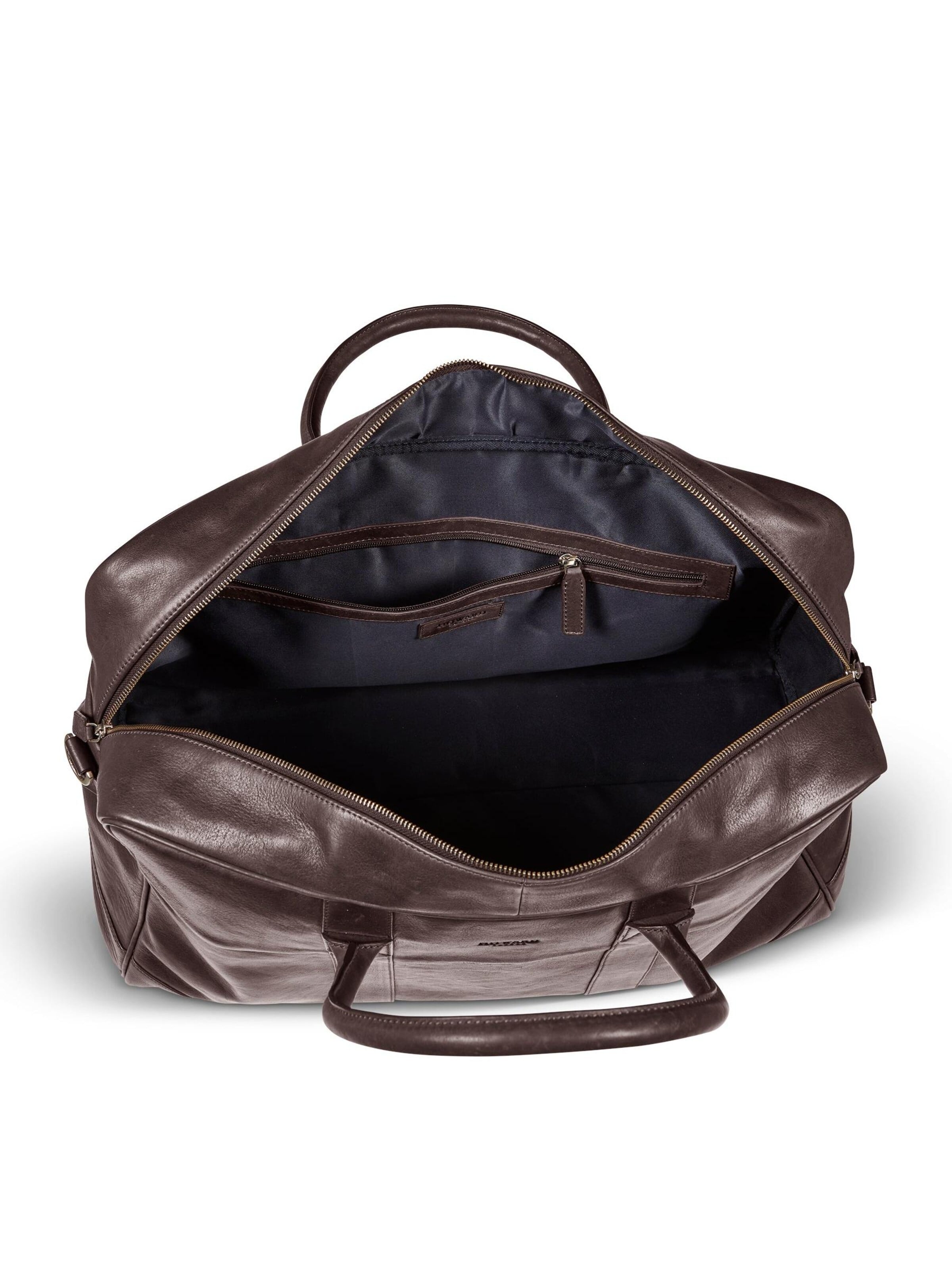 Howard London - Bolsa de fin de semana 'Weekend Bag Andrew Dark Brown' en marrón