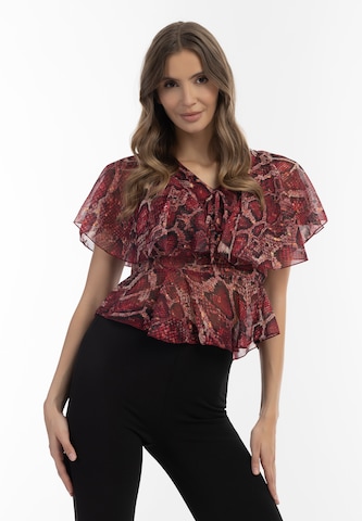 faina Blouse in Rood: voorkant