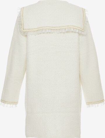 ALARY Knitted Coat in White