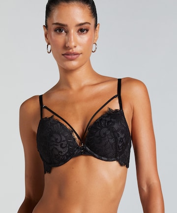 Hunkemöller Push-up Bra 'Char' in Black: front