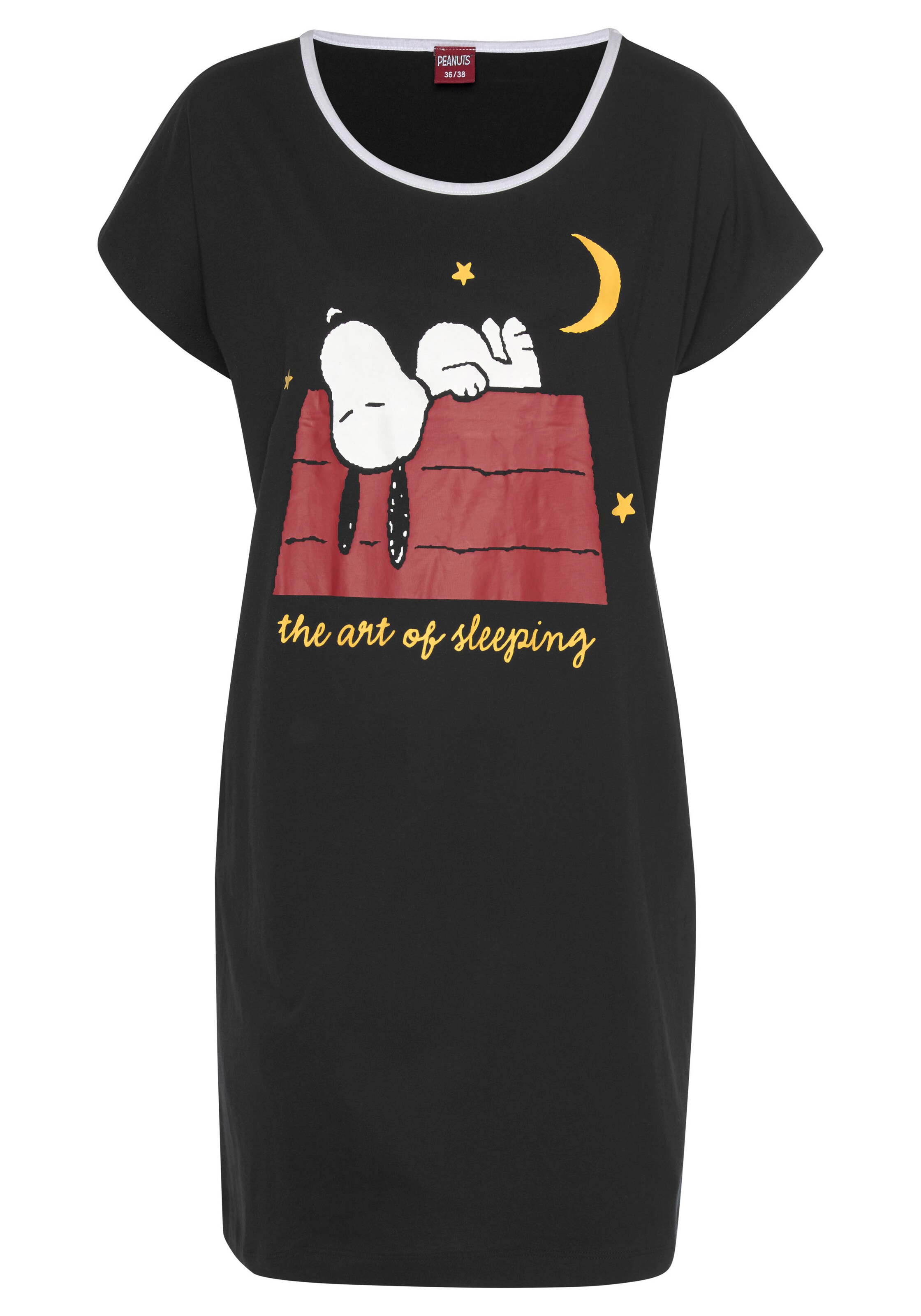 PEANUTS Nightgown in Black: front