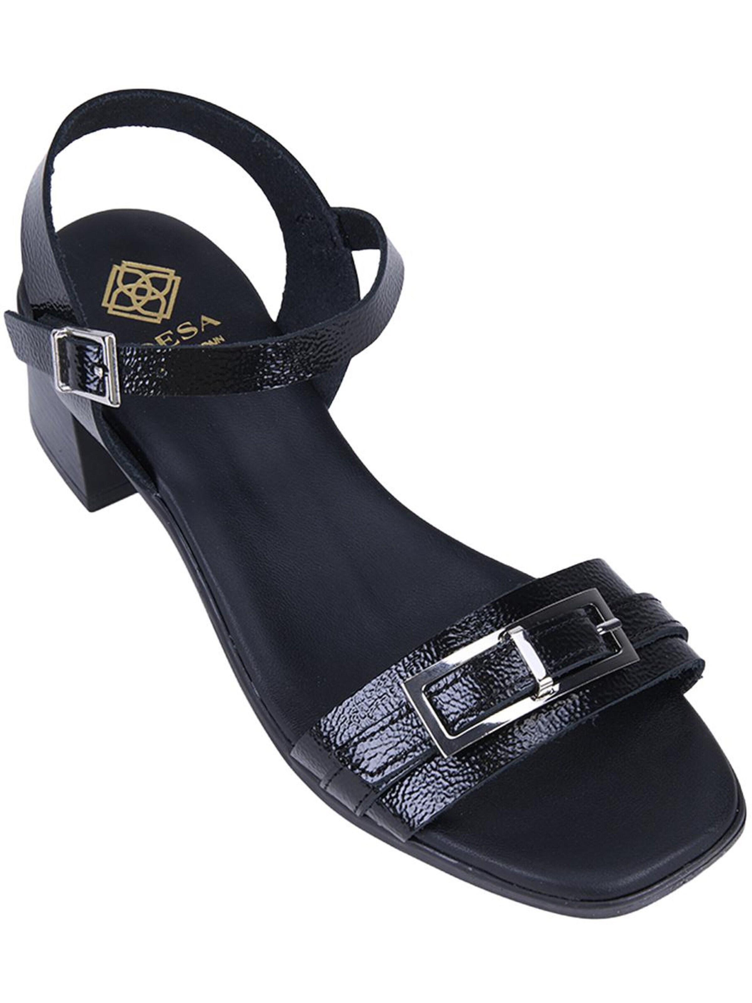 Desa Teenslipper 'Sandalen mit Blockabsatz' in Zwart