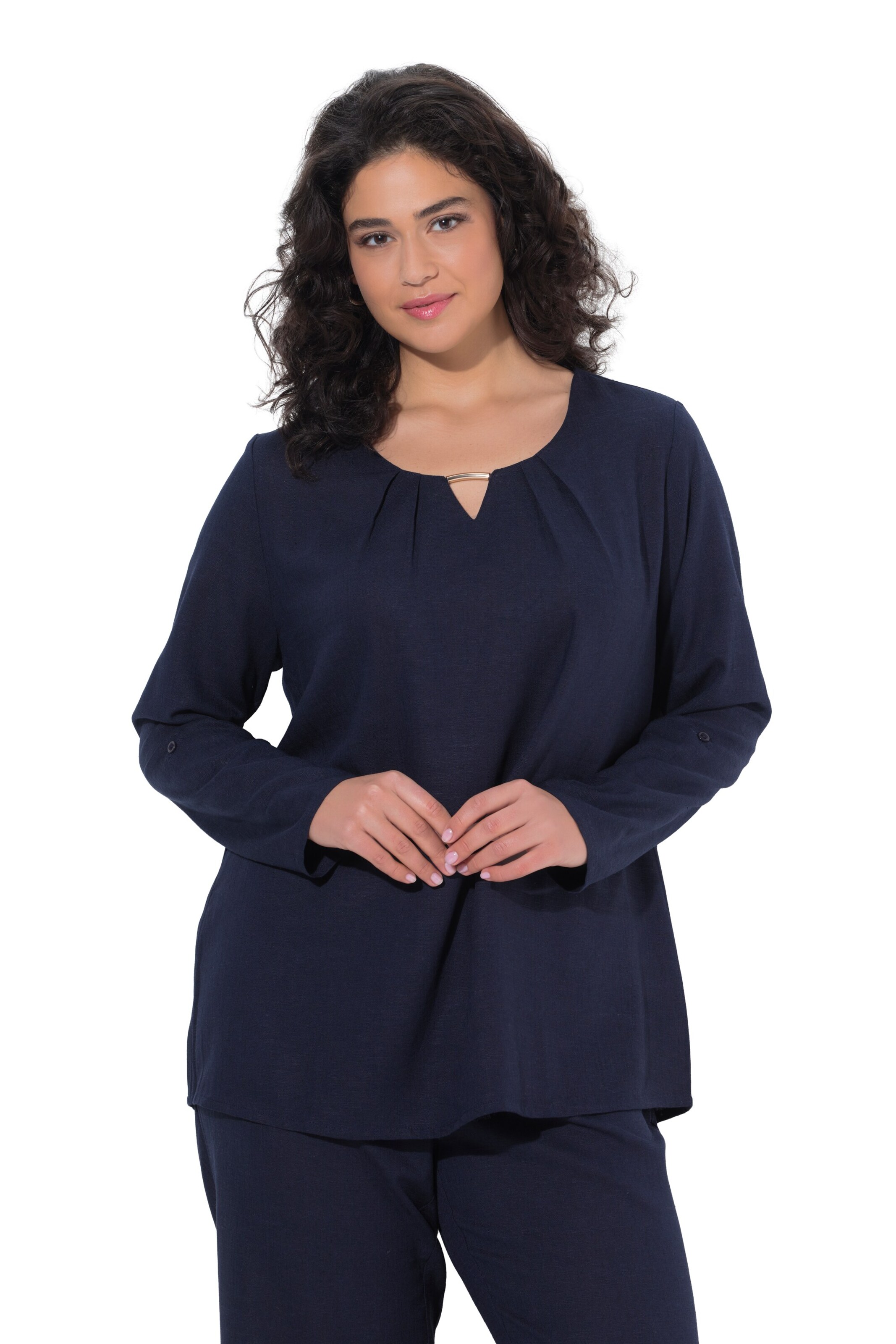 Ulla Popken Bluse in Blau: Vorderseite