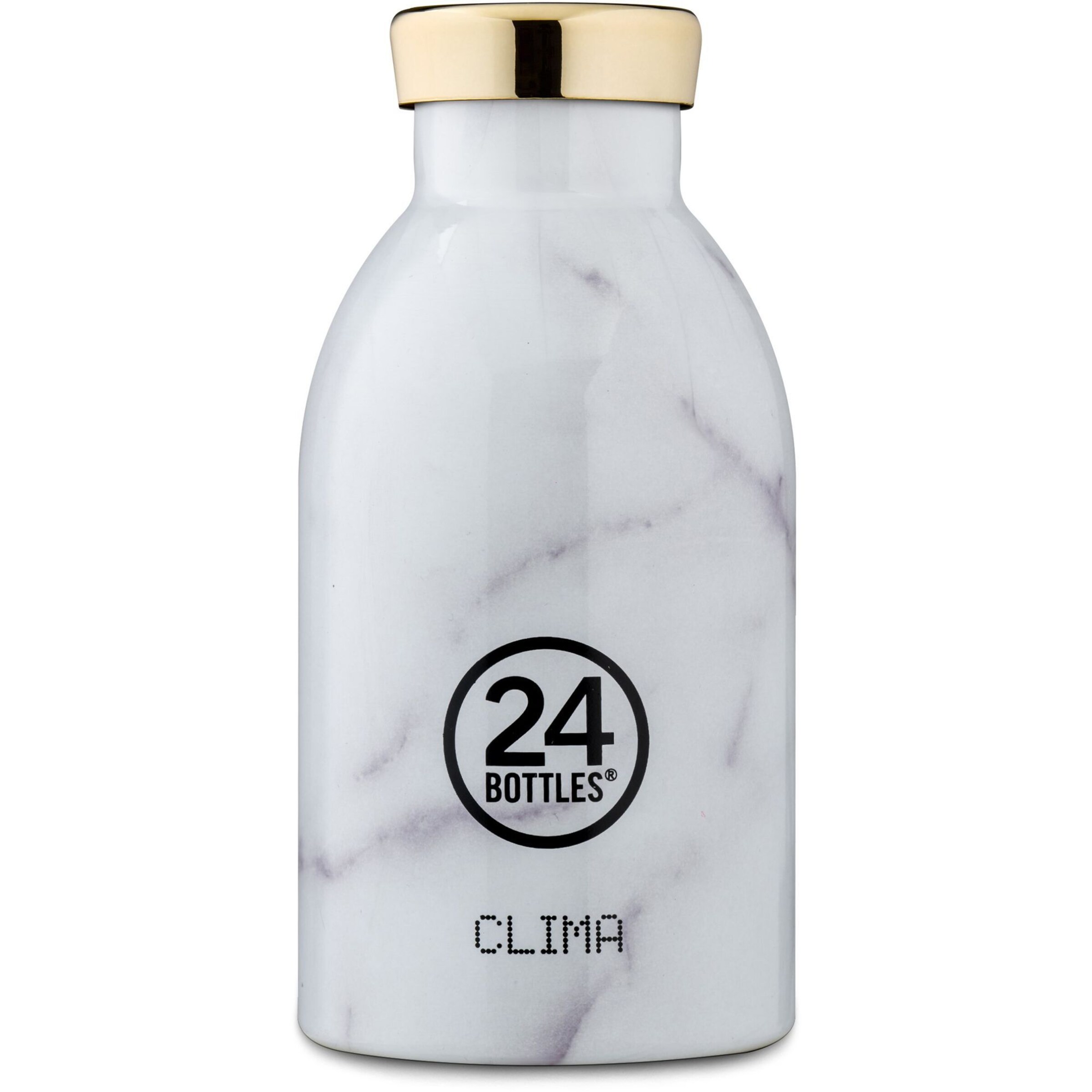 Borraccia 'Clima' di 24Bottles in bianco: frontale