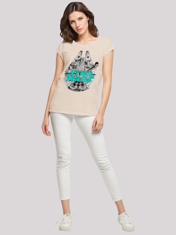 F4NT4STIC T-Shirt 'Star Wars Millennium Falke Grün' in Beige
