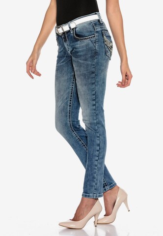 CIPO & BAXX Slimfit Jeans 'LUCKY WINGS' in Blauw