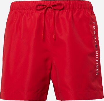 Shorts de bain Tommy Hilfiger Underwear en rouge : devant