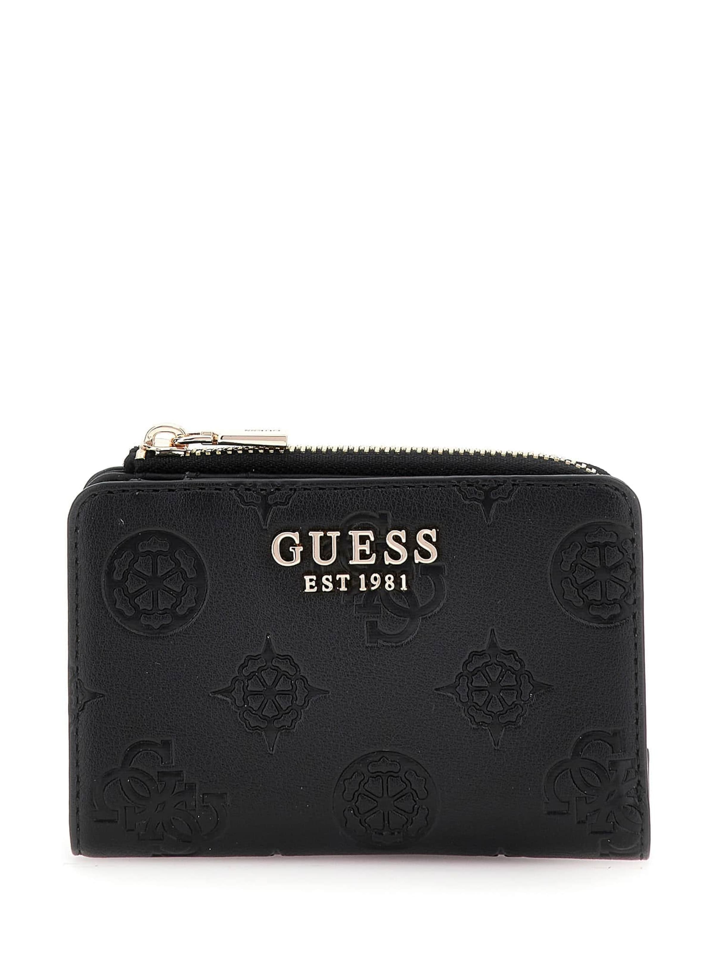 GUESS Wallet 'Laurel' in Black: front