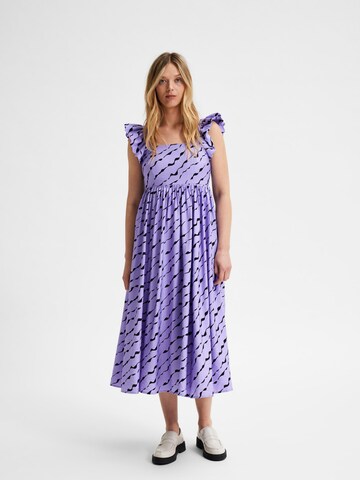 Robe 'Lara' SELECTED FEMME en violet : devant