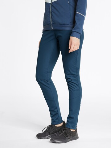 ZIENER Regular Workout Pants 'NURA' in Blue