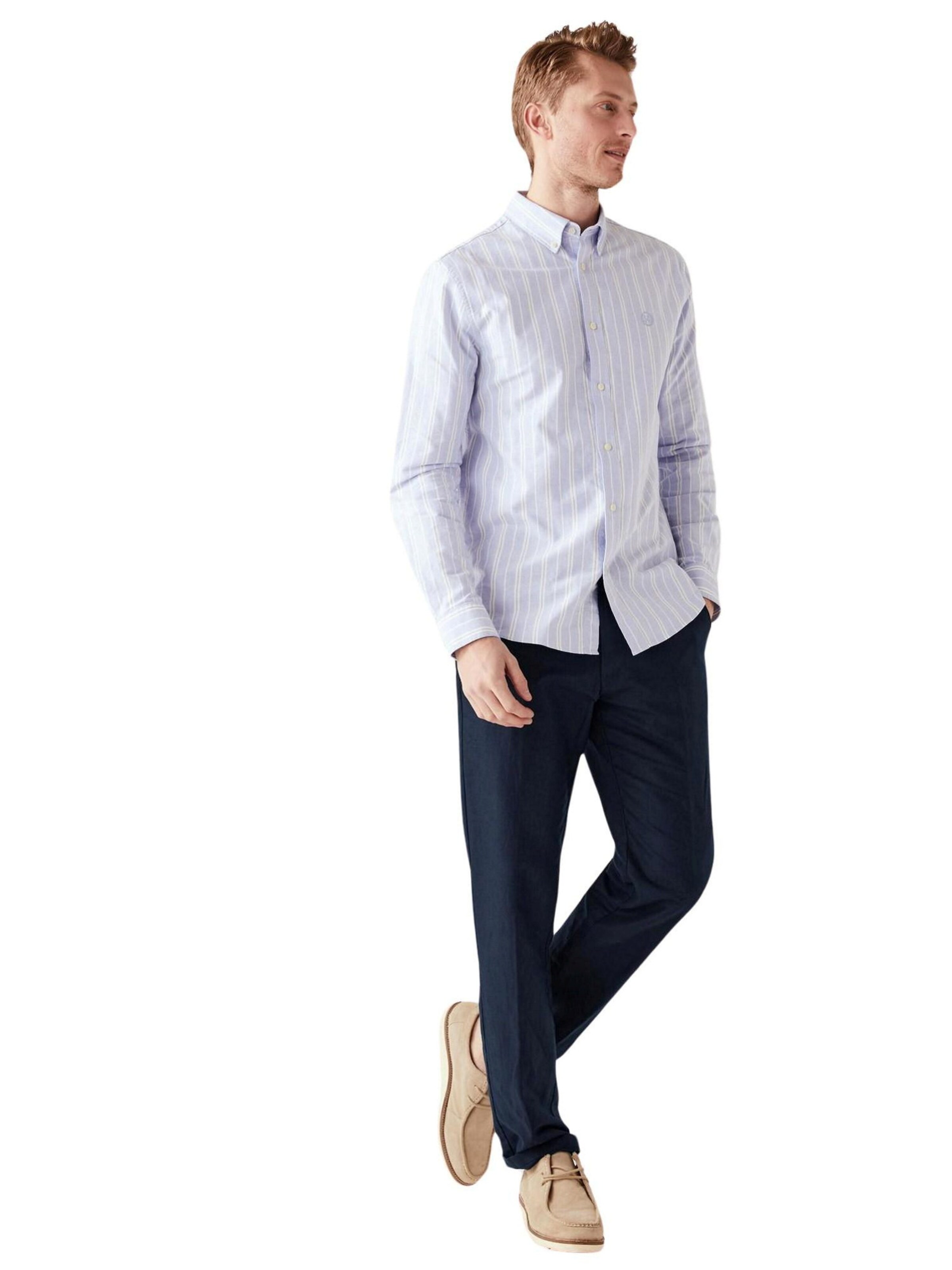 regular Pantaloni con piega frontale di Marks & Spencer in blu