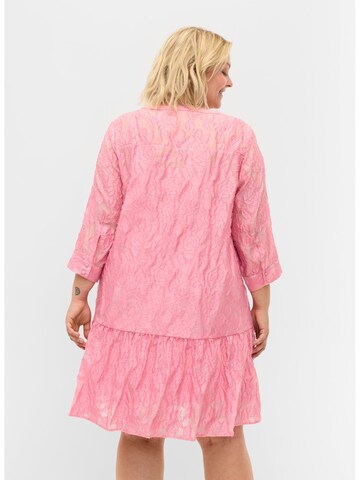 Zizzi Shirt Dress 'Amina' in Pink