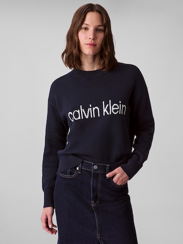 Pull-over Calvin Klein Jeans en bleu : devant