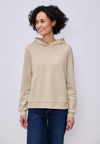 STREET ONE Sweatshirt in Beige: front
