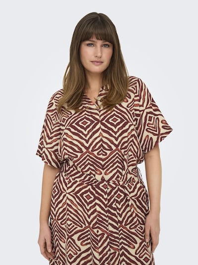 ONLY Carmakoma Shirt Dress 'CARShilla' in Brown / White, Item view
