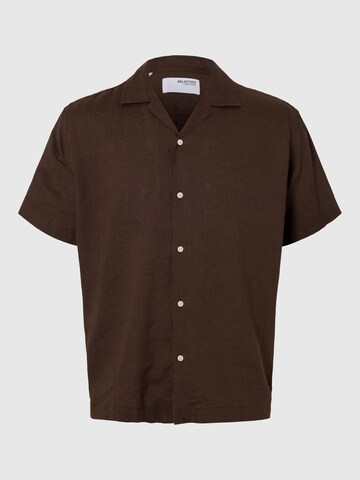 SELECTED HOMME Overhemd in Bruin
