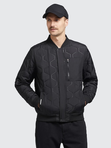 Veste mi-saison 'Carlson' khujo en noir : devant