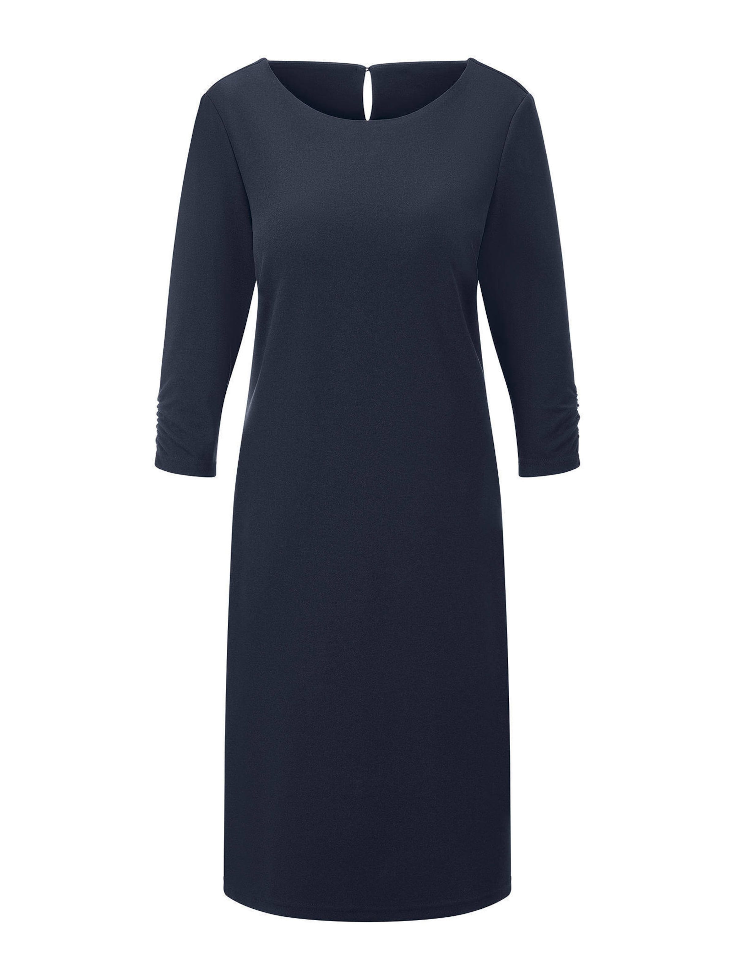 Goldner Etuikleid in Blau: Vorderseite