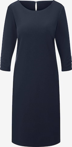 Goldner Etuikleid in Blau: Vorderseite