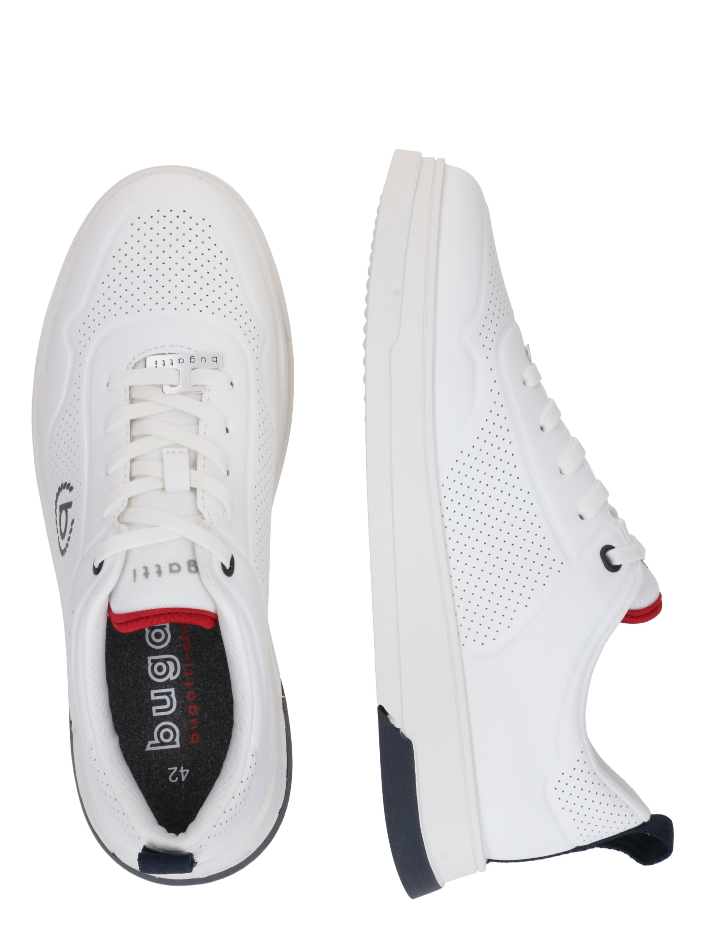 Sneaker low de la bugatti pe alb