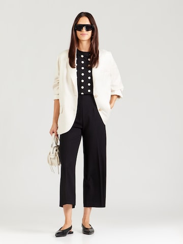 Lindex Wide leg Παντελόνι με τσάκιση 'Lykke' σε μαύρο