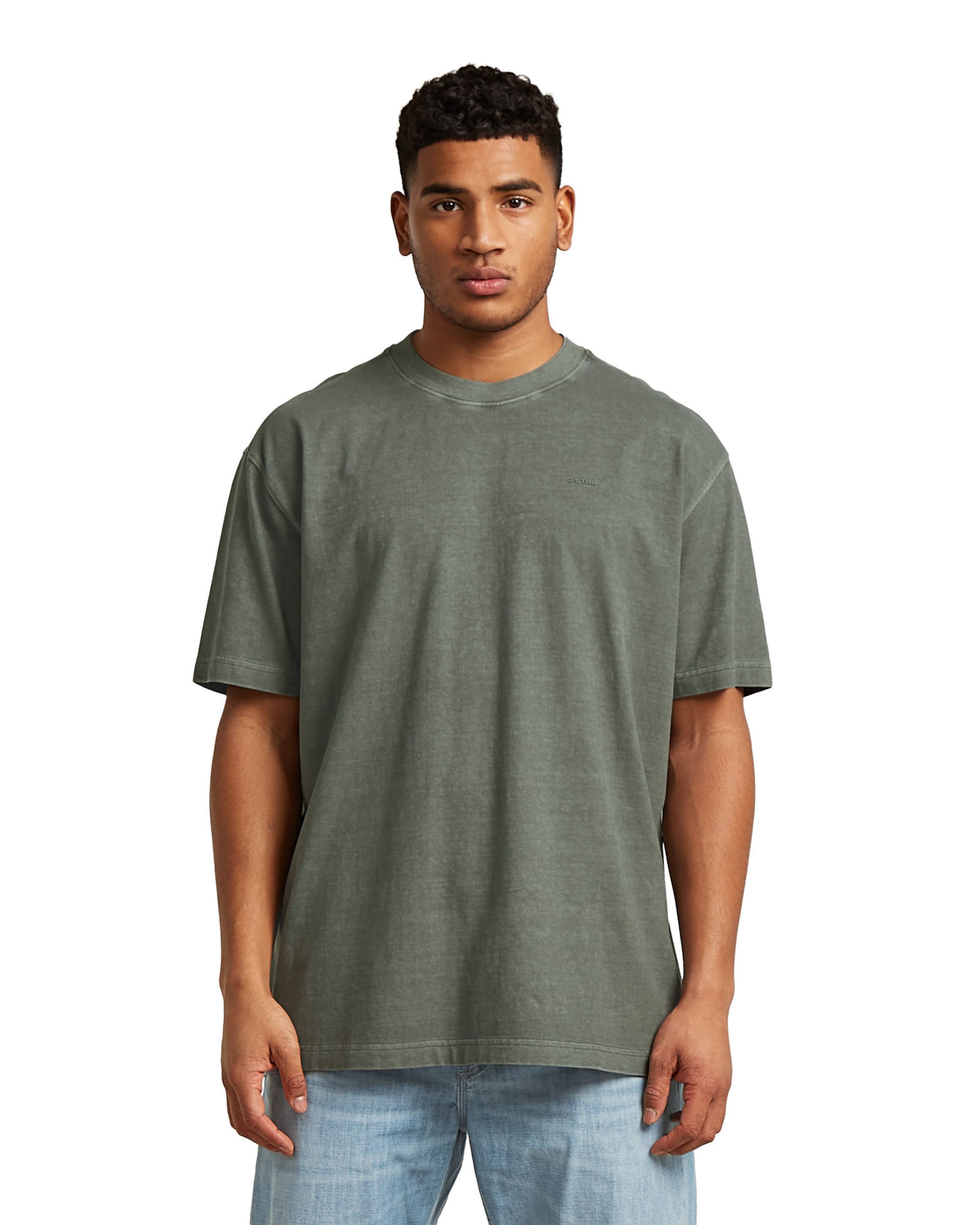 G-STAR T-Shirt - 'Relaxed Base T-Shirt' in Grün: Vorderseite